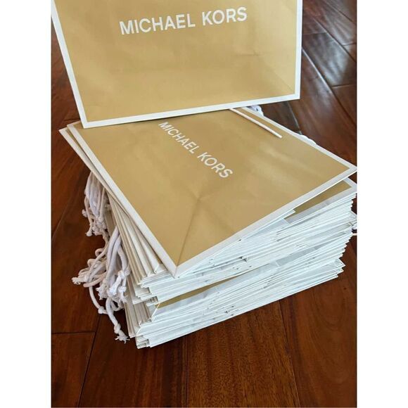 1 Medium Michael Kors Gift Gifting Paper Shopping Bag Tote Satchel - Picture 5 of 11